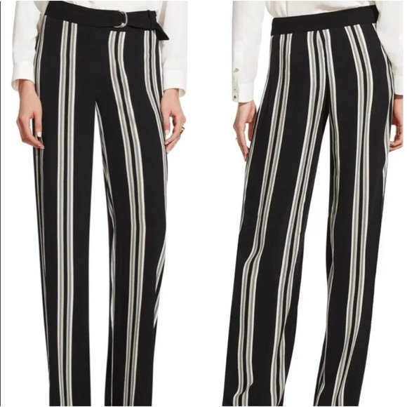 Vince Camuto Pants - Vince Camuto Stripes High Waisted Bohemian White Leg Pants Size 6